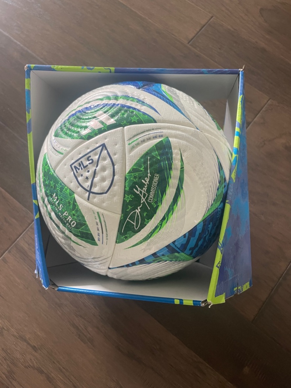 MLS Pro Match Soccer Ball - White, Green & Blue